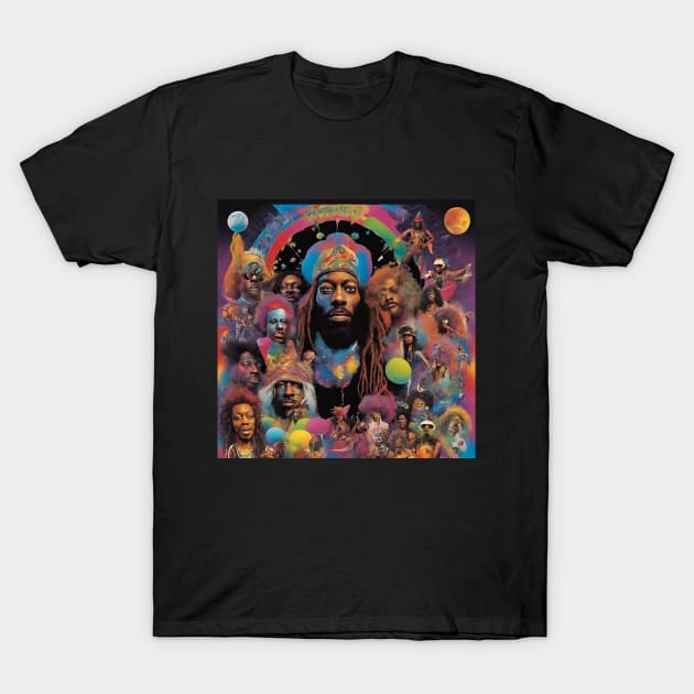 FUNKY Mushroom Psychedelic Art T-Shirt by Klau